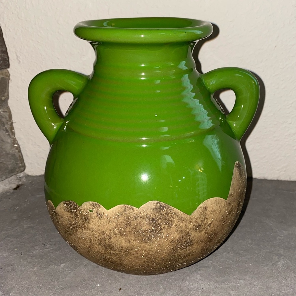 Southern Living at Home Olive Green Jar Du Marais Ceramic Vase